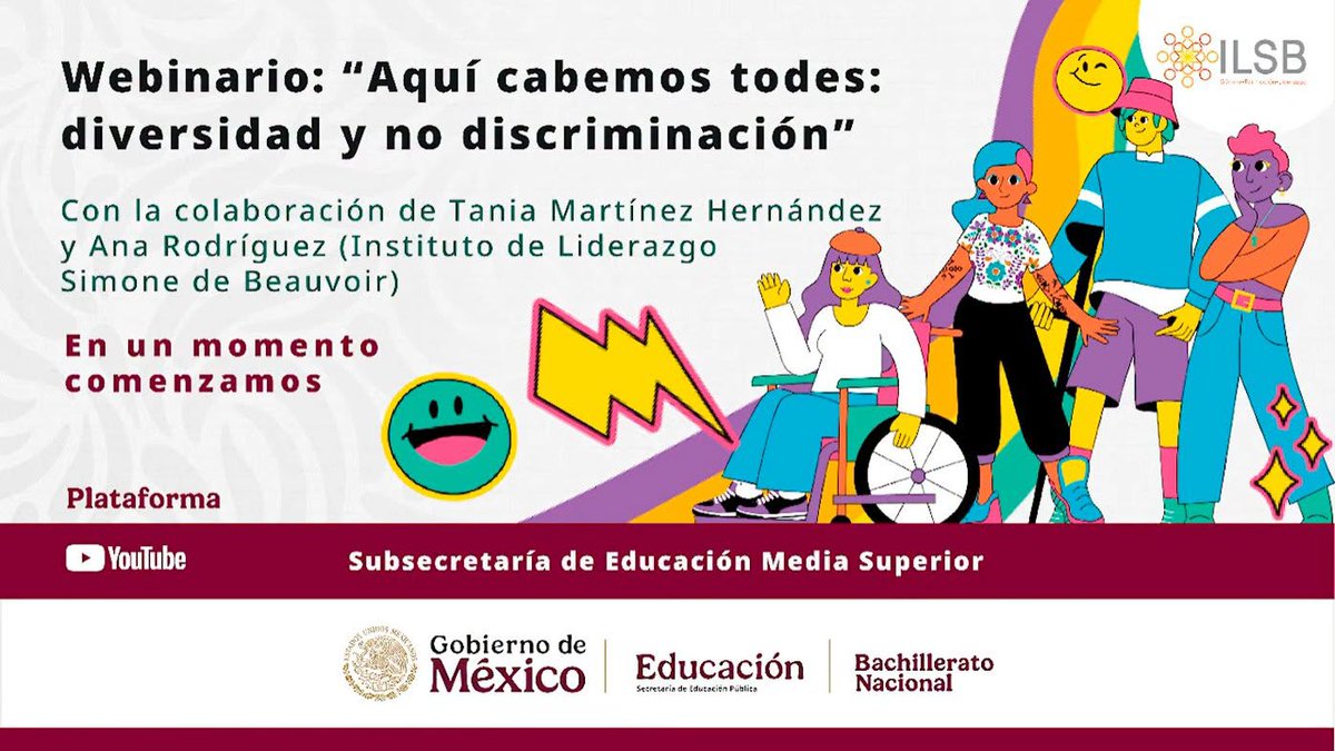173Cecati's tweet photo. La DGCFT y el Bachillerato Nacional te invitan al webinario “Aquí cabemos todes: diversidad y no discriminación”.
📌https://t.co/0yIeyis9dt https://t.co/jm95lXbNWr