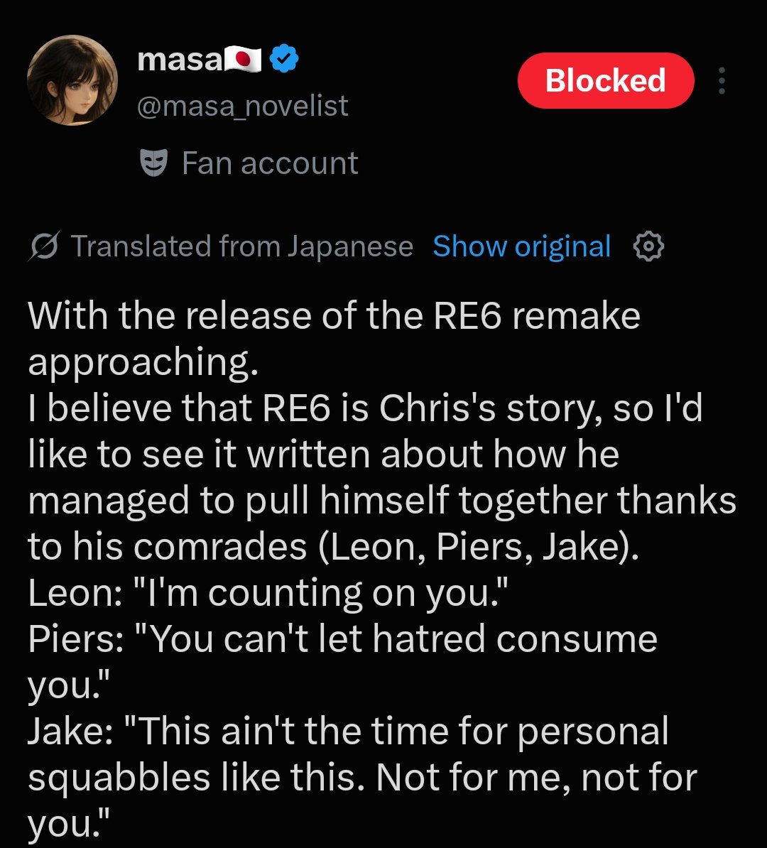 angelspywong's tweet photo. resident evil 6 is quite literally about an obsessed man who was so upset about ada wong not reciprocating his feelings that he created an identical clone of her after THOUSANDS of failed experiments. there is only ONE essential campaign in that game, and that is ada wong's. https://t.co/spBoi6CF7u