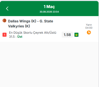 rdbsk78's tweet photo. 🌙 Çerezlik

Dallas Wings - G. State Valkyries
En Düşük Skorlu Çeyrek 31.5 Üst
Oran: 1.58

Gece için küçük bir tercih.
Çeyreklerden biri 31.5 üstü geçer bence.

#iddaa #basketbol #bahis https://t.co/NnxgZdvHGx
