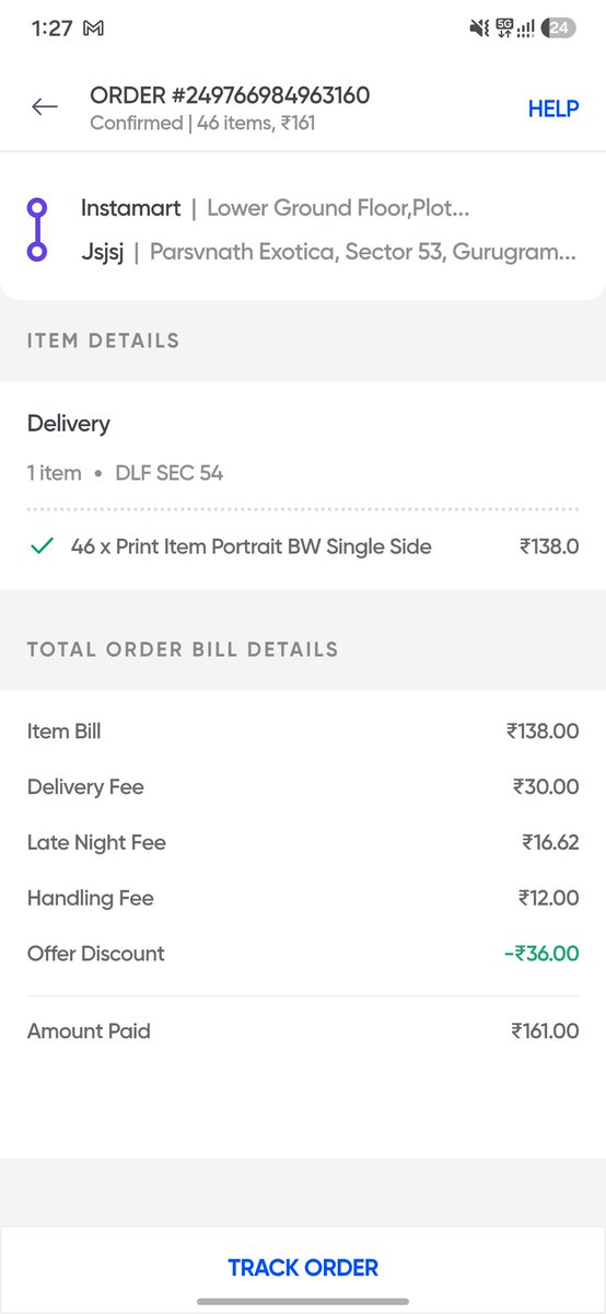 starvolate's tweet photo. @Swiggy @SwiggyCares  it's mid-night and i printed around 46 pages from Swiggy and got all improper prints, asked for refund and got rs 3... How stupid it is... I need full refund. Order id: 249766984963160 https://t.co/SthEgCiBpb
