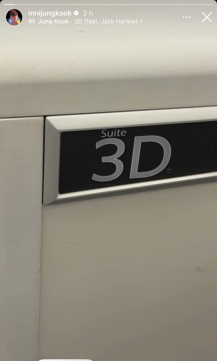 Dianalauradr24's tweet photo. Jungkook publicando la foto de “suite 3D” con 3D https://t.co/YcjI9p3Nxx