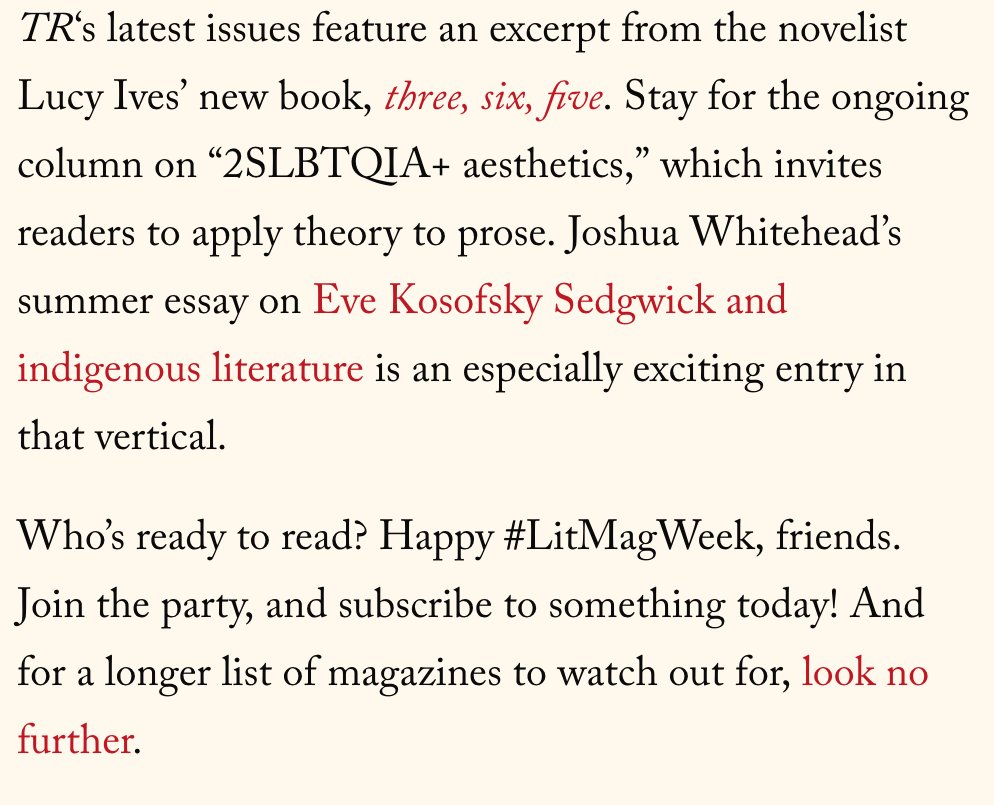 theTOreview's tweet photo. Thanks to @lithub for the #LitMagWeek shoutout! Honoured to be the "new kid on the block" among @nplusonemag &amp; @proteanmag https://t.co/ft4Hmt3BzV