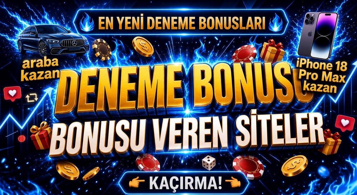bonusdunyasi118's tweet photo. Deneme bonusu veren siteler 
En yeni deneme bonusları 
Araba kazan ! 
Hemen katıl bonusları kayıt ol kazan 👉 https://t.co/MN2iwMF07e

#EnYeni #DenemeBonusu #ArabaKazan https://t.co/C4pet8VQyq
