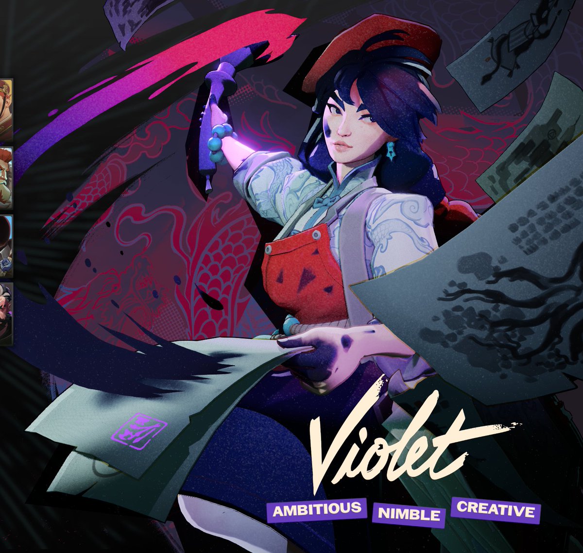 Sage_VALE_'s tweet photo. People being lowkey racist about Violet being an attractive Asian woman is getting really weird. I keep seeing stuff like “she looks like goon bait” or “she looks too much like Mina” somehow???

It genuinely feels like 1,000 "friends who are way too performatively woke" just spawned out of nowhere to attack Violet’s design.

Anyway, I’m voting Violet next round after Rat King inevitably wins Round 1.