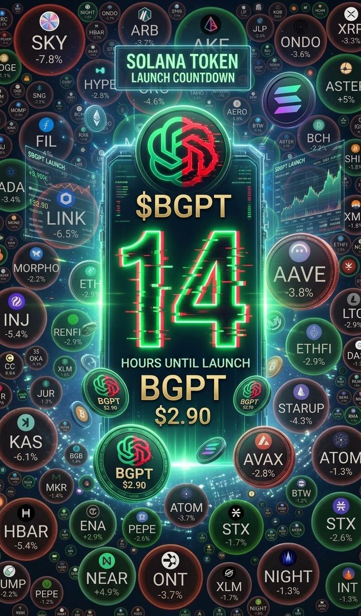 BrokeGPTgn's tweet photo. 🚨 باقي 14 يومًا فقط على إطلاق $BGPT! 🚀💥
​العد التنازلي بدأ! 14 يومًا تفصلنا عن دخول $BGPT إلى السوق. 💻🔥
​استعدوا لثورة الذكاء الخارق (Super Intelligence) على شبكة Solana! 🧠✨
​#Solana #BGPT #CryptoLaunch #SuperIntelligence #Airdrop https://t.co/iffRFMlwxf