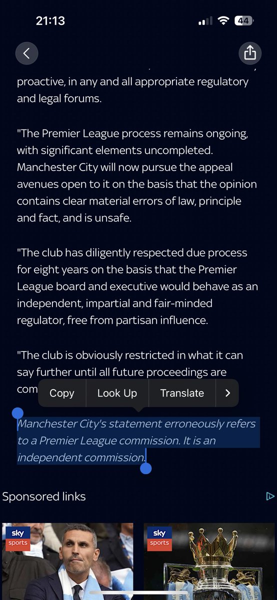 HandsCallum's tweet photo. @SkySportsNews Your chief correspondent also keeps referring to it as the premier league commision. 🤡 https://t.co/RyzLjjwela