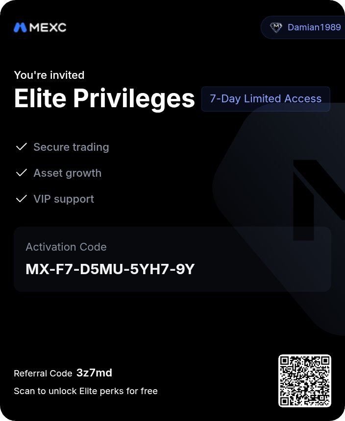 dam_smk's tweet photo. Gifting you a limited-time elite experience card! Let's enjoy MEXC VVIP exclusive privileges together!
https://t.co/yhAkejcGeW https://t.co/hBIWFLUrh0
