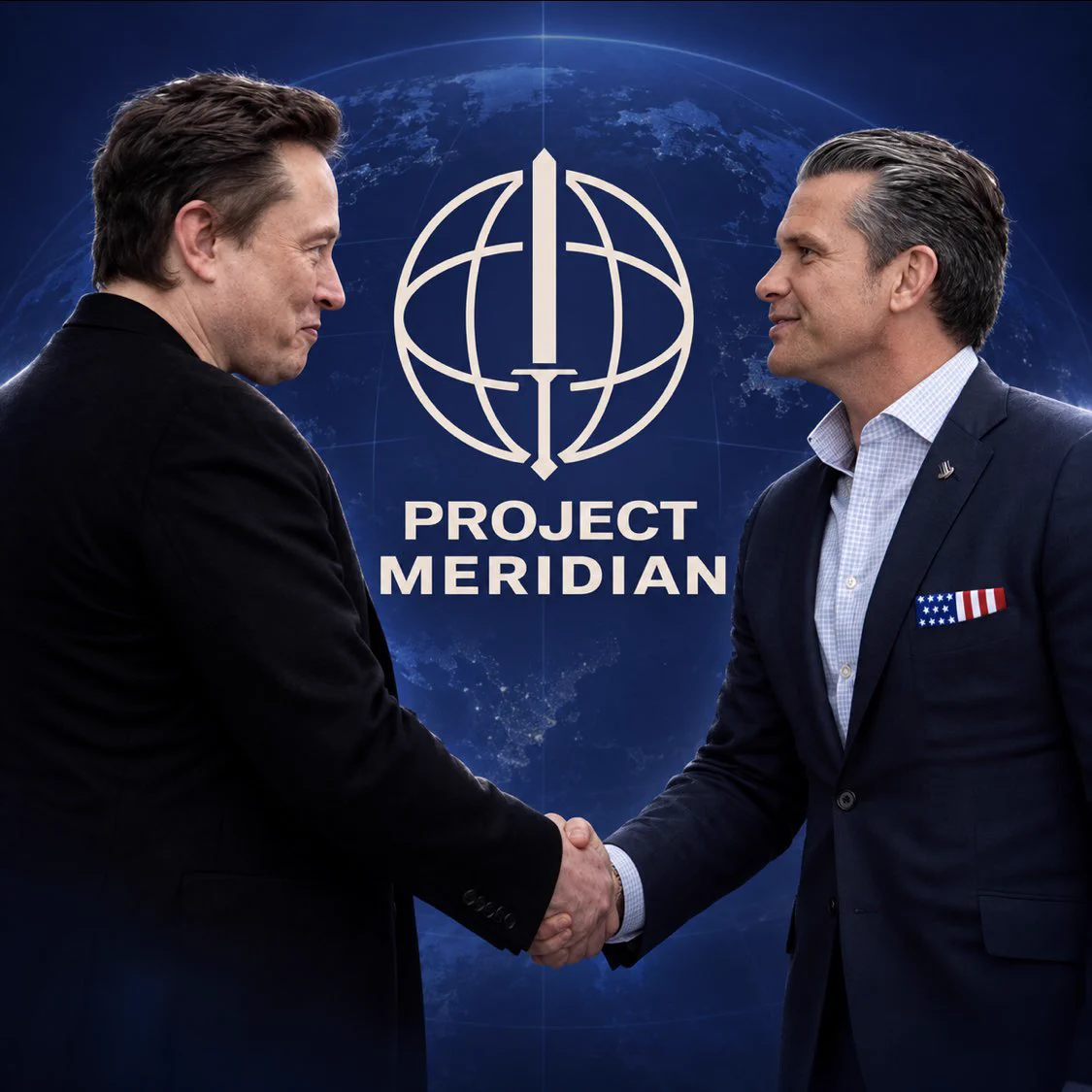 DogeDesigner on X: "BREAKING: War Secretary Pete Hegseth has named  @elonmusk to co-lead Project Meridian, a major new Pentagon effort to study  and shape the future of warfare. Hegseth called the three