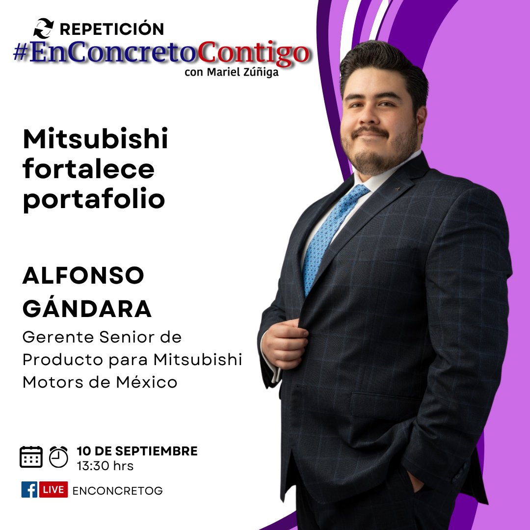 enconcreto's tweet photo. 🚗✨ ¿Qué buscan hoy los conductores y cómo está respondiendo la industria automotriz?

El mercado cambia y las marcas también evolucionan su oferta para mantenerse cerca de las nuevas necesidades de los consumidores. 🛞

👨‍💼 Alfonso Gándara, Gerente Senior de Producto para @MitsubishiMex 

📅 Viernes | 🕜 13:30 h | Repetición
📲 Síguelo por https://t.co/WoXPb6nKqQ