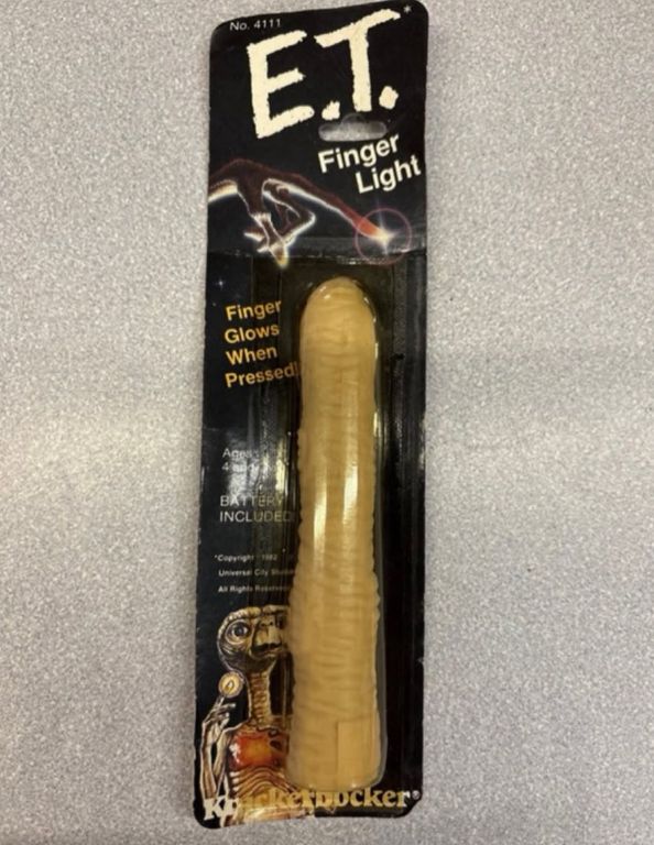internetpreai's tweet photo. in 1982, the E.T. finger light toy was released and then quickly removed from stores https://t.co/i3j1gMyMFc