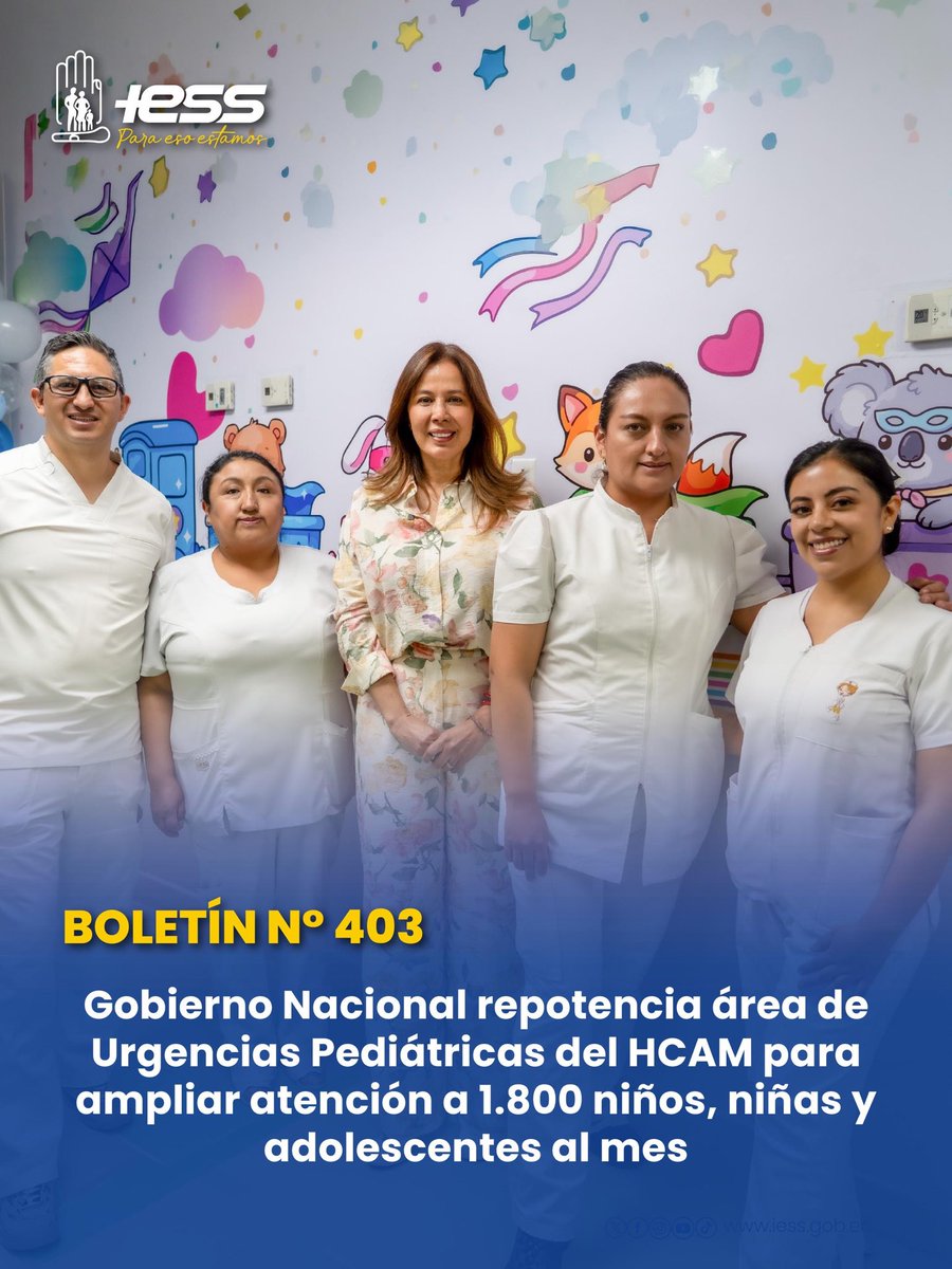 IESSec's tweet photo. #BoletínIESS | Modenizamos el área de Urgencias Pediátricas del @HCAM_IESS  para ampliar atención a 1.800 niños, niñas y adolescentes al mes.

Conoce más 👉 https://t.co/Gi95htHeif

#IESS
#ParaEsoEstamos https://t.co/BuHLlYzMuQ