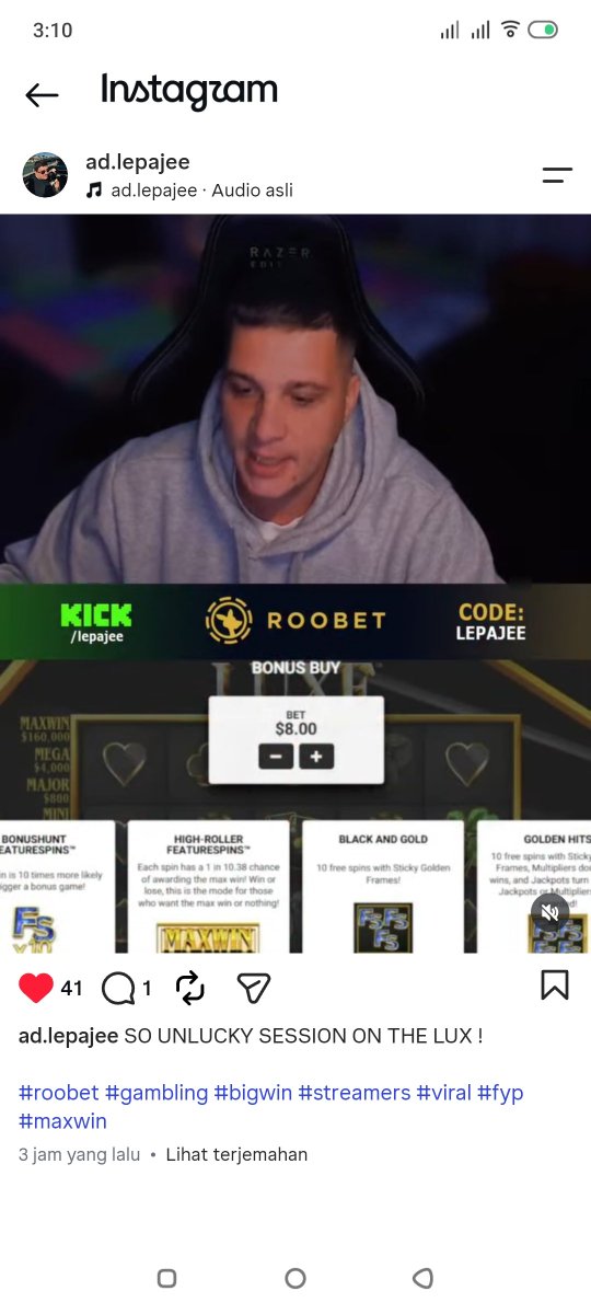 BagusSeptoww's tweet photo. @LepajeeRewards Roobet: bagusseptoww https://t.co/MhTVtH3GQ7