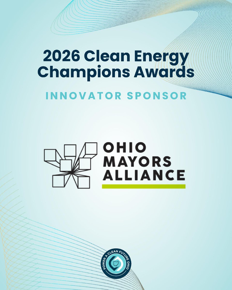 PoweraCleanOH's tweet photo. Thank you @OhioMayors for supporting the Clean Energy Champions Awards! We look forward to celebrating with you next week, and continuing to collaboratively support communities across Ohio. https://t.co/NUhGwmHV6w