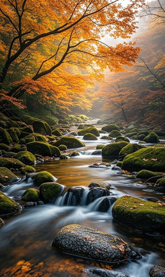 grvjere431's tweet photo. [Witness the charm of the Xiaoyabu Stream, where quiet riversides paint a refreshing rural scene in the golden autumn sun]， https://t.co/bTD1o22P72