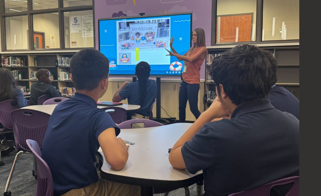 Mata_Library's tweet photo. Our 6th graders are discussing Capstone, MackinVia, and Lightbox to find eBooks during library time this week.
@mataeagles
@Alief_Libraries
@AliefTech
#matareads https://t.co/AKTTIVXiS3