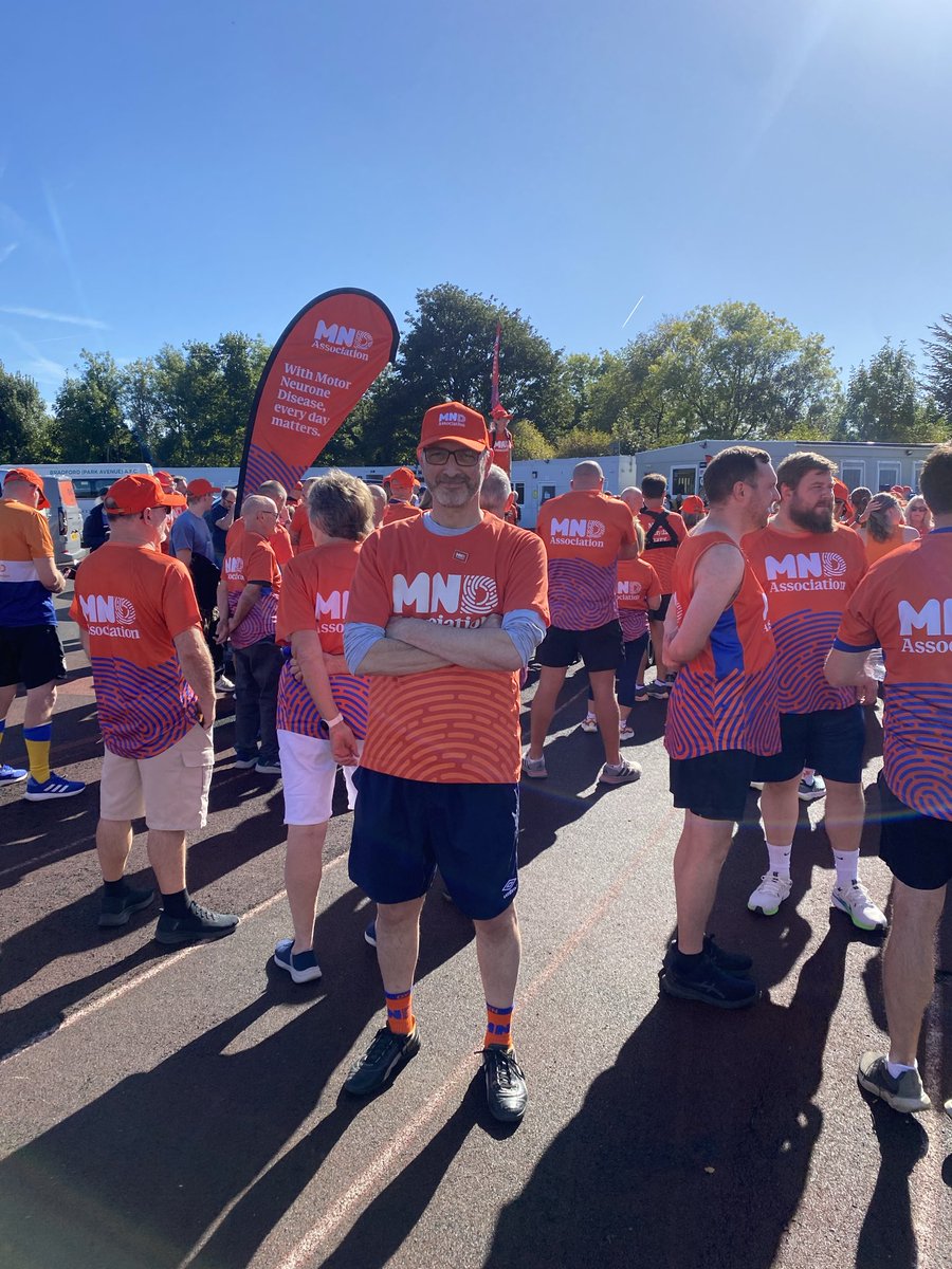 armleyartist's tweet photo. Brilliant afternoon running The Extra Mile with Sir Kevin Sinfield ! Well done to everyone involved today and especially to Kev and his team! Thinking of Rob 🧡
#MND #sirkev #7in7 #sirkevinsinfield #kevinsinfield #theextramile #onerobburrow #rugbyleague https://t.co/4w5H1OtCNb