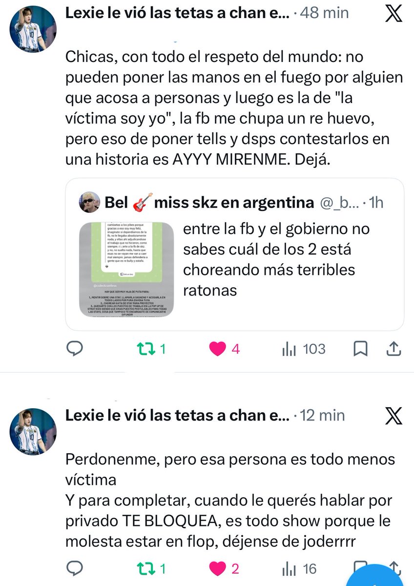 Exposed0106's tweet photo. Who would’ve thought?! She talks so much about people coming to her to resolve issues, yet all she knows how to do is attack and block anyone who doesn't agree with or support her, she’s fucking immature https://t.co/kqhfmliZUR