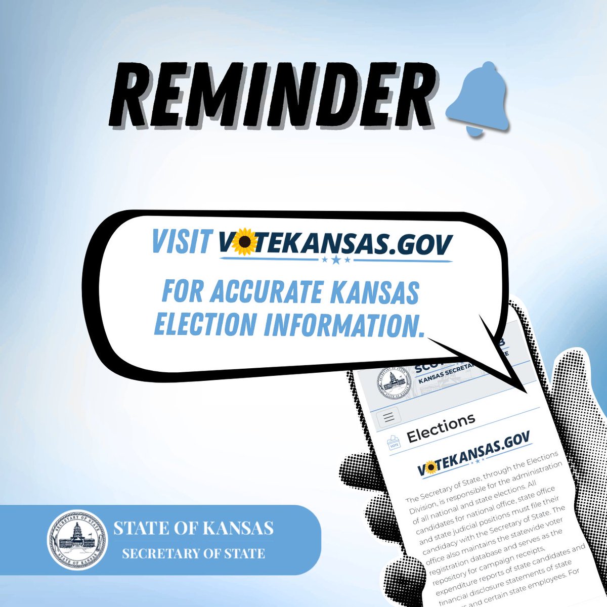 KansasSOS's tweet photo. 🗣️ https://t.co/74Z1MnBWcz ‼️ https://t.co/lLxoYQBEn6