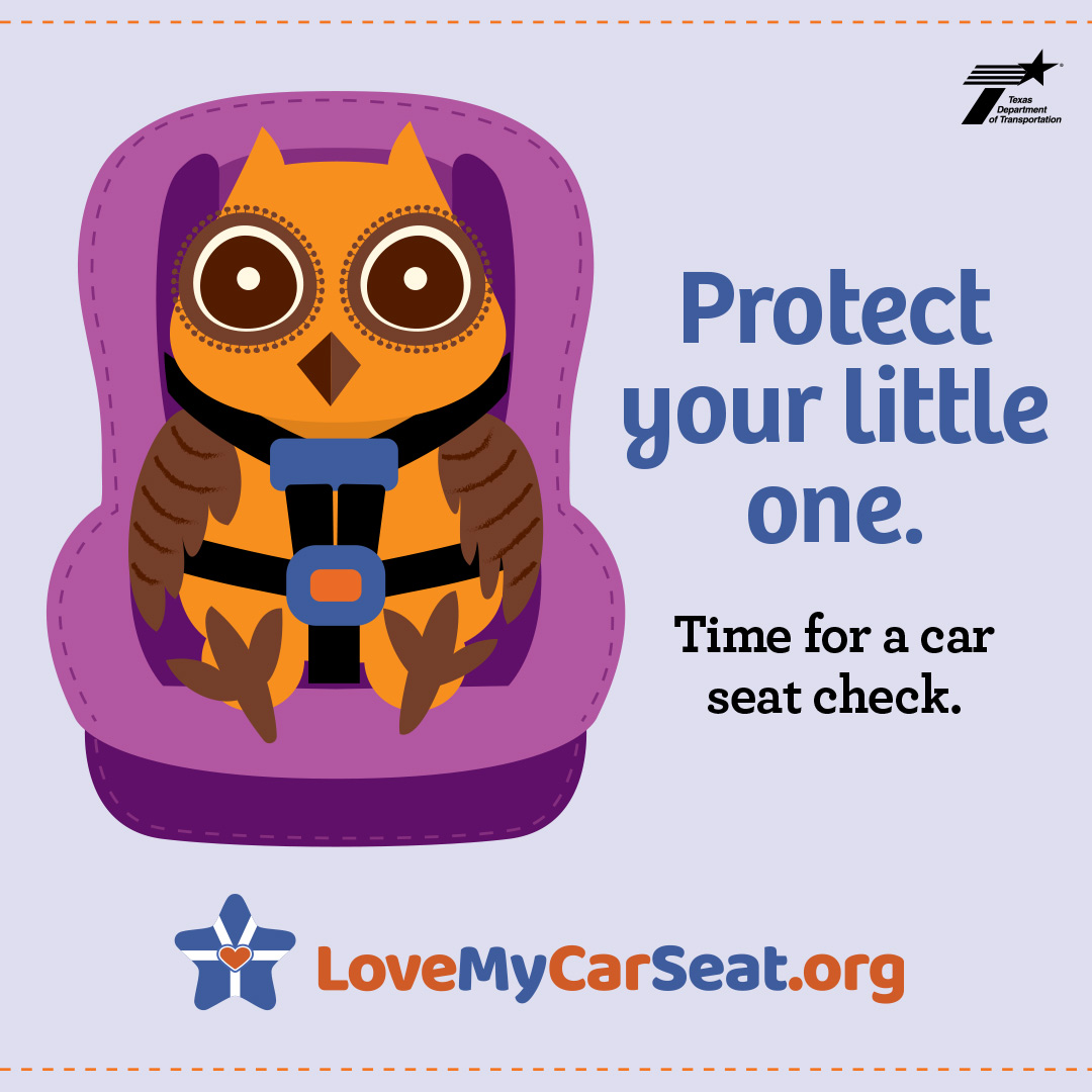 TxDOTParis's tweet photo. Nearly half of all car seats are used incorrectly.   

The good news? You can make sure your little one is protected. Get a free safety check at https://t.co/hsXwTEaF2q and feel confident that your child is riding safely.   

#LoveMyCarSeat #DriveLikeATexan https://t.co/dhlPZS7TfX