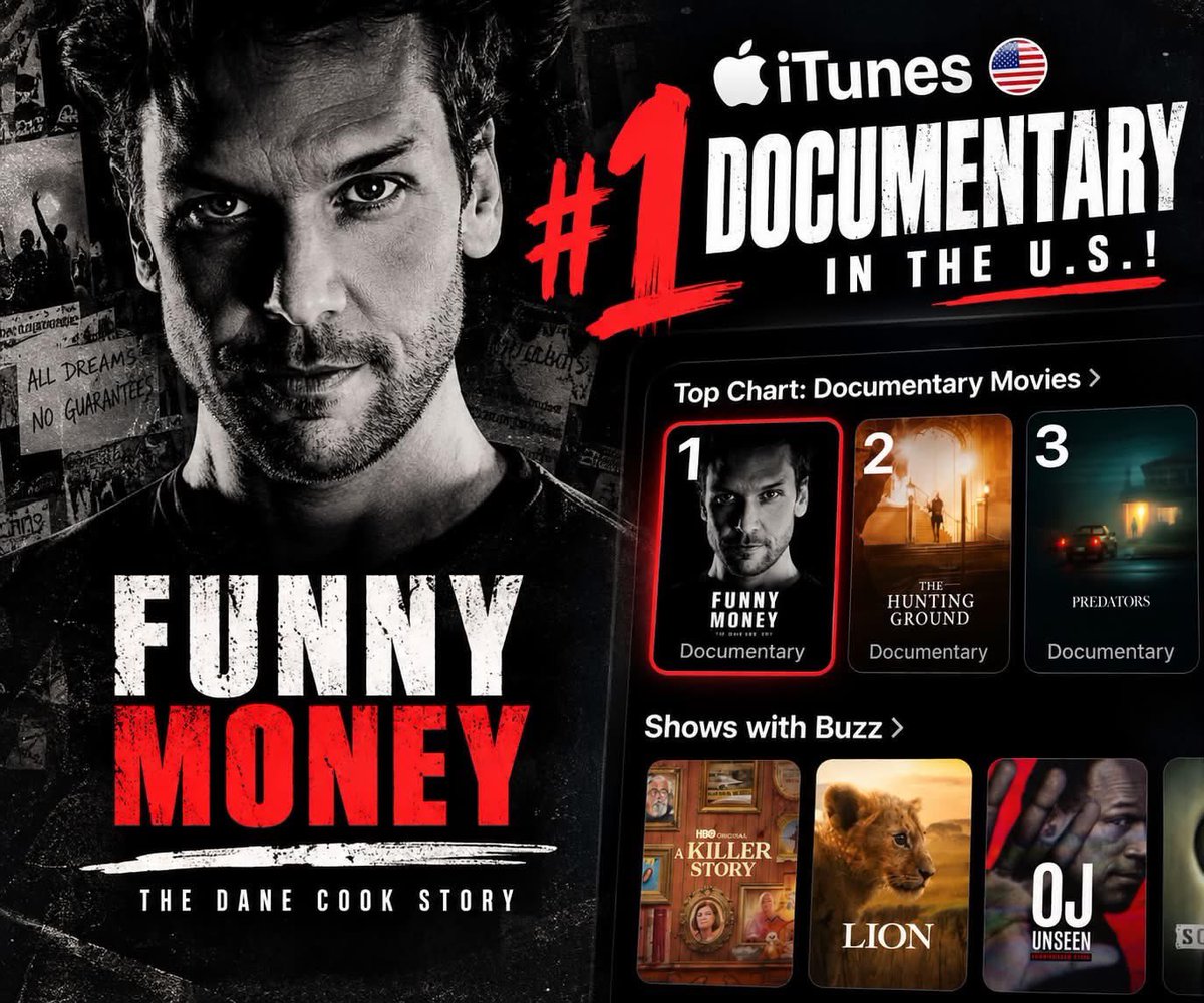 ShaneFen's tweet photo. World premiere energy in LA last week 🎥 

Funny Money: The Dane Cook Story is the #1 documentary on iTunes abroad — now we’re bringing it home.

Canadian premiere in Edmonton this Sat Oct 3 as the closing gala of EIFF at Landmark Cinemas City Centre.

Only a few tickets left: https://t.co/9leBYeClVC

Can’t wait to see everyone there!
#FunnyMoney @DaneCook #EIFF
