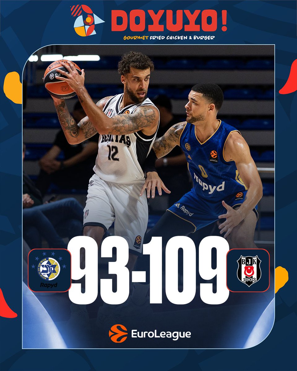 ssporttr's tweet photo. BEŞİKTAŞ ÇİFT MAÇ HAFTASINA GALİBİYETLE BAŞLADI! 🤩🏀

Siyah-beyazlılar, 13 yıl aranın ardından katıldığı EuroLeague'in 2. haftasında deplasmanda Maccabi Tel Aviv'i 109-93 mağlup ederek sezonun ilk galibiyetini elde etti! ⚫⚪

Herkes #BasketbolaDOYUYO! #işbirliği @doyuyotr https://t.co/pkEqJKECXk