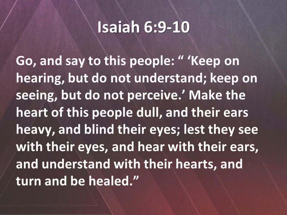 RealRuddyRanger's tweet photo. @atrupar Context.

In the very next verses after “Send me,” Almighty God says go make the people dumb and blind. https://t.co/vYFmoG6pK7