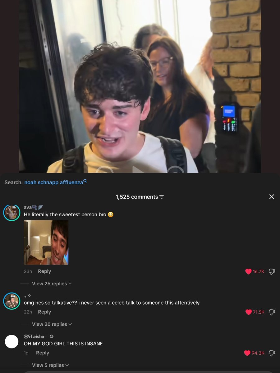 stranger_jann's tweet photo. a recent noah schnapp interaction video with a fan receiving almost a million likes in a day and so many people are discovering what a sweet &amp; kind person he actually is... i couldn't be happier this is genuinely the best thing that happened to our fandom https://t.co/oRlTDkMUAO