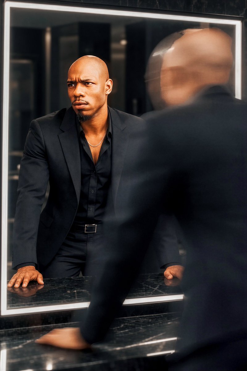 itsdavore's tweet photo. Had to take a second look at who I’m becoming. 🖤 https://t.co/JVf5ssy8Ov