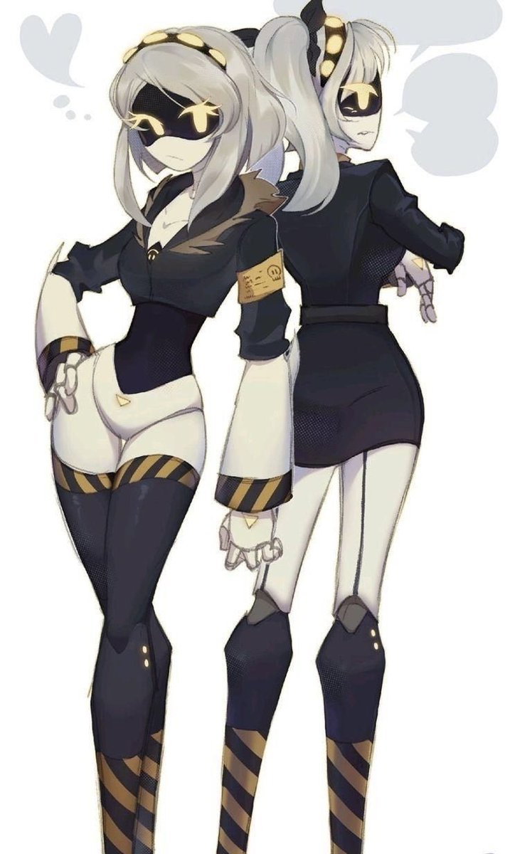 Charlotte1os's tweet photo. Double the chaos 🤖✨

#MurderDrones  #FanArt #Commission https://t.co/jC3T1saQTw