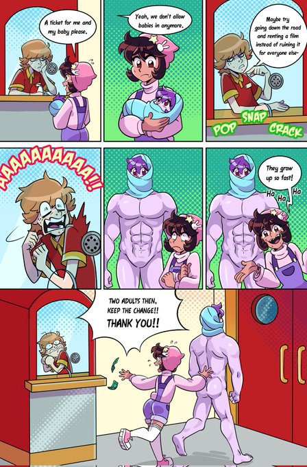 Ambercole342's tweet photo. Kira really said if I can’t get into the theater, I’ll just become the main attraction instead 😭 Rue never stood a chance.
#FarFetched #Rue #Kira #Webcomic #FarFetchedFriday https://t.co/yR7gjOrOl5