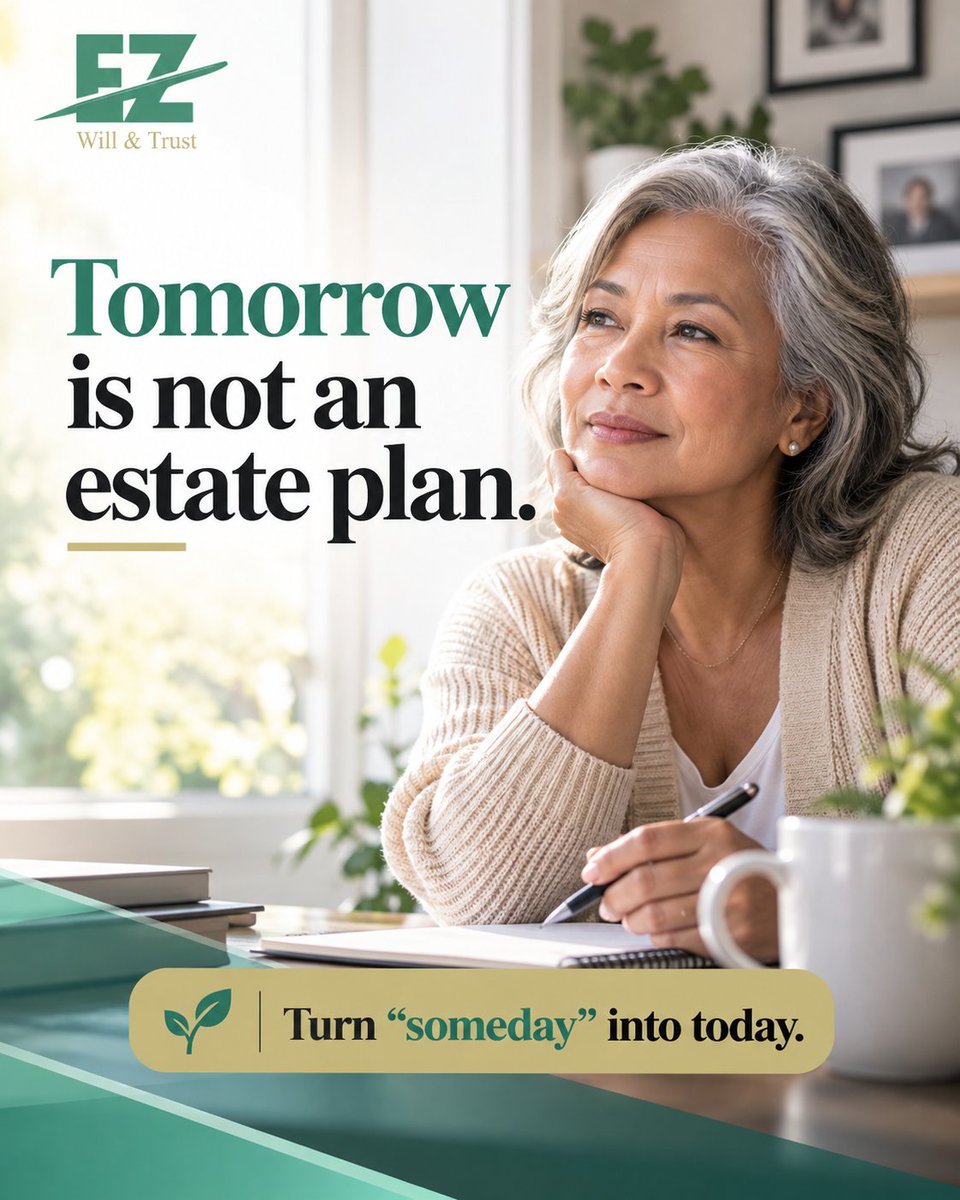 kizar456's tweet photo. Most people intend to create an estate plan eventually. The problem is that “eventually” does not create instructions for your family.

Turn “someday” into today. https://t.co/cumAIQdnhL