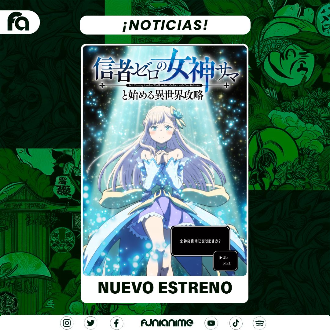 funianime's tweet photo. Se confirmó que el anime "Full Clearing Another World under a Goddess with Zero Believers" llegará el próximo 11 de octubre en Crunchyroll.

#Anime https://t.co/CMNBmcoUQR