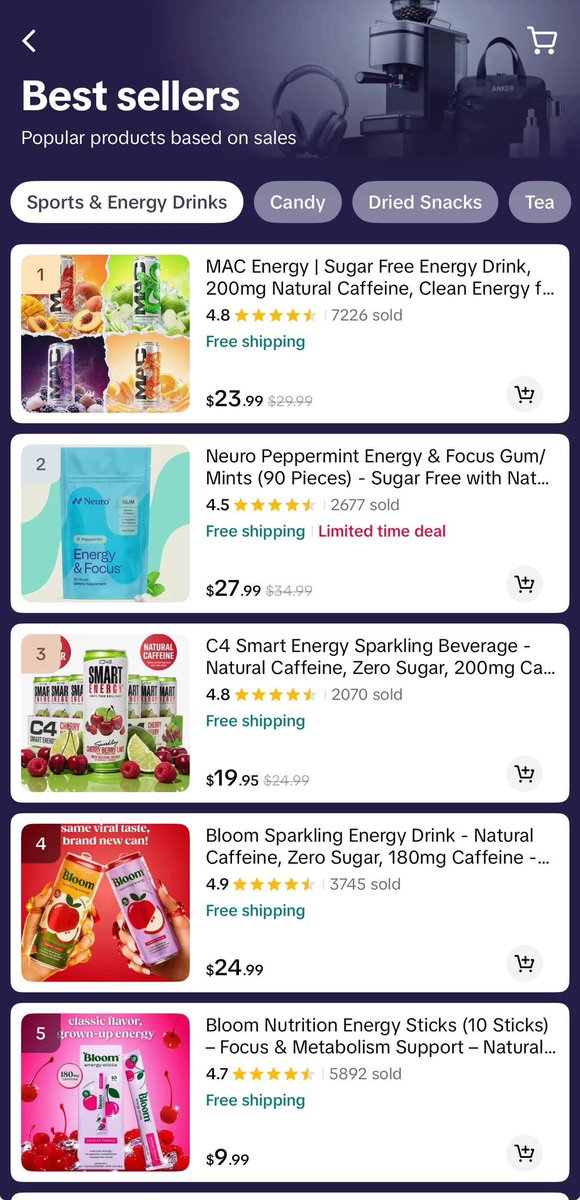 TheNotoriousMMA's tweet photo. THEY SAID THE CATEGORY WAS TOO CROWDED.

So we took the top spot.

#1 ON TIKTOK SHOP.

MAC ENERGY! Built different. ⚔️🔥 https://t.co/epCna6Mfdd