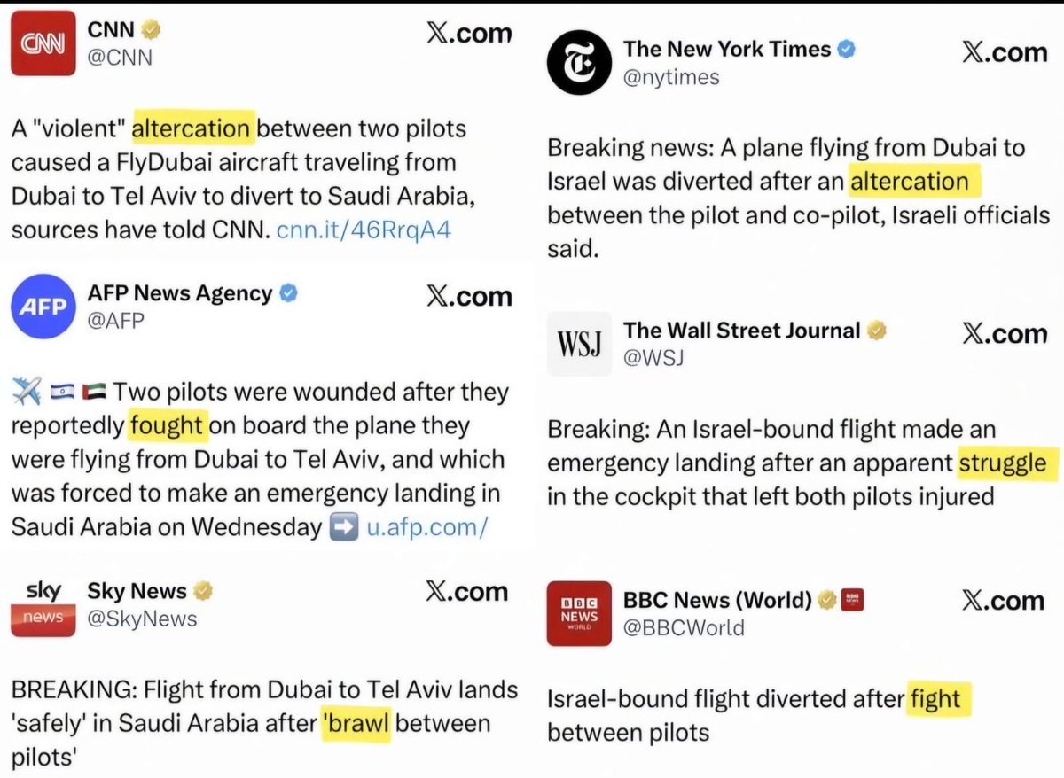 Rconstantino's tweet photo. Que mídia nojenta e antissemita! O copiloto de Omã, terrorista, esfaqueou o piloto para derrubar o avião, e a imprensa fala em “briga”?!? PQP!!! https://t.co/tujhQhLNCv