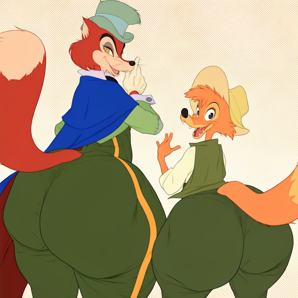 Slopperemon's tweet photo. 2 Disney Foxes, 4 Juicy Buttcheeks <3 https://t.co/hK5sDx2WQg