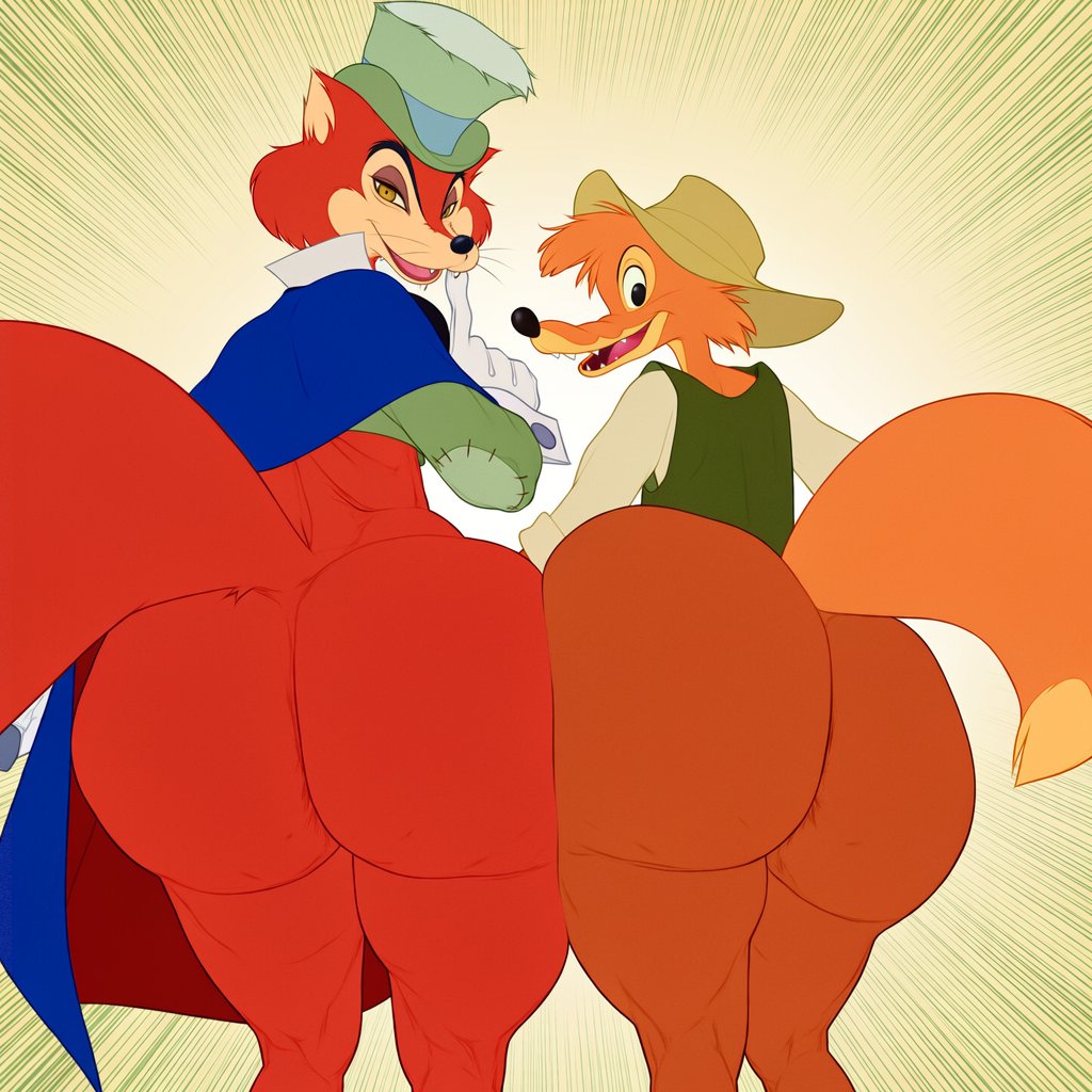 Slopperemon's tweet photo. 2 Disney Foxes, 4 Juicy Buttcheeks <3 https://t.co/hK5sDx2WQg