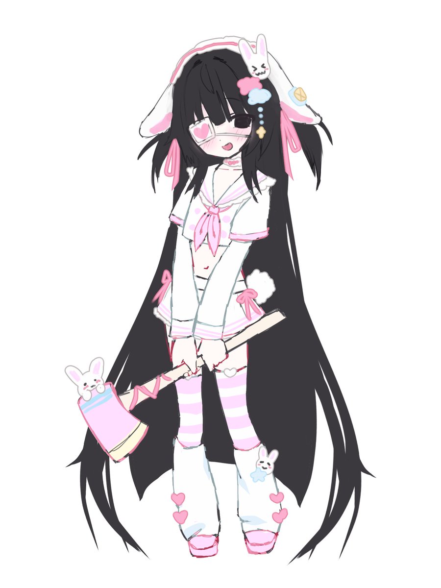 gwostichan's tweet photo. Say hi to gwosti’s alter form 🖤🐰 https://t.co/zsTOQZNlst