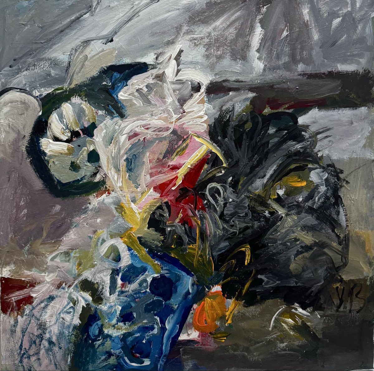 Yegbar's tweet photo. Letting the painting find its way

Medium: acrylic on canvas 
Size: 50 * 50 cm https://t.co/uJnfK2SLzH