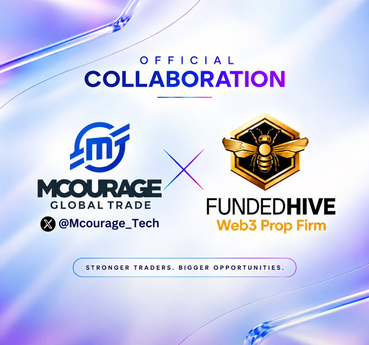Mcourage_Tech's tweet photo. 🚨 OFFICIAL COLLABORATION ANNOUNCEMENT ���

I’m excited to officially announce a new collaboration between Mcourage_Tech and @FundedHive — Web3 Prop Firm. 🤝🔥

This collaboration is focused on creating bigger opportunities for traders, supporting our community, and building a stronger ecosystem around Web3 and funded trading.

Mcourage × @FundedHive FundedHive
Stronger Traders. Bigger Opportunities. 📈

🎁 AND YES… A GIVEAWAY IS COMING SOON! 🔥
We’re preparing something special for the community. Stay locked in because you definitely don’t want to miss this one. 👀

Follow @Mcourage_Tech and stay connected for the giveaway details and more updates.