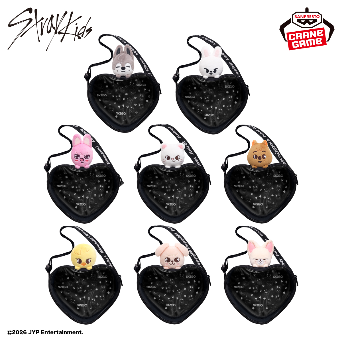 BANPRE_PZ's tweet photo. ＼キュートなデザインのショルダーバッグ🖤／

『SKZOO』のショルダーバッグが登場⭐

普段のおでかけからライブまで幅広く活躍するアイテムです🎶

10月23日(金)よりGiGOのお店限定で順次登場🐾

https://t.co/4Knf8kHNRb

#SKZOO #StrayKids #BANPRESTO https://t.co/1BBOJZFeW8