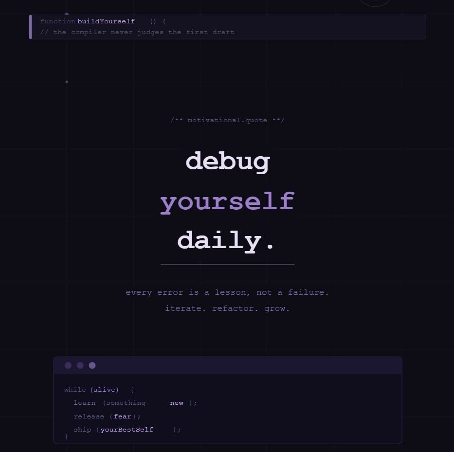 RamonDev180's tweet photo. Debug yourself daily…. https://t.co/kakDl5tqiJ