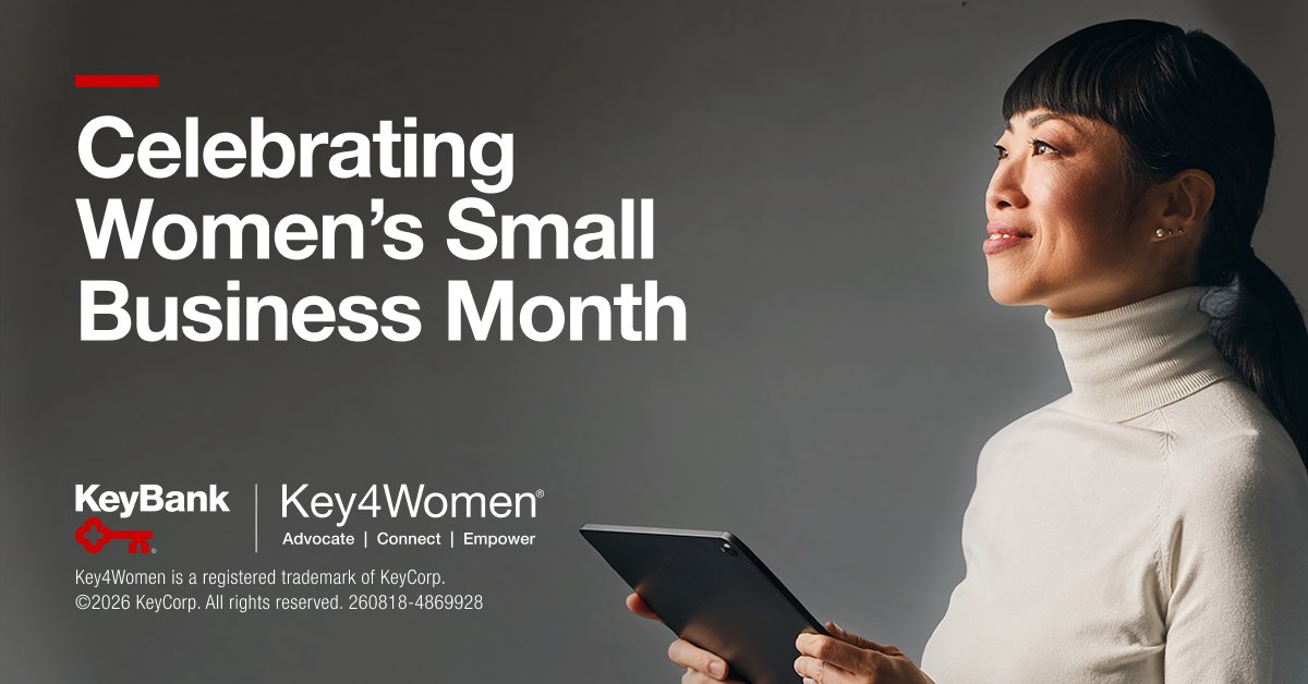 keybank's tweet photo. Whether you're launching a new venture or scaling an established business, #Key4Women provides resources and connections to help business owners and professionals grow. Learn more at https://t.co/Tj727ks65e. #WomensSmallBusinessMonth https://t.co/ez740FuAyr