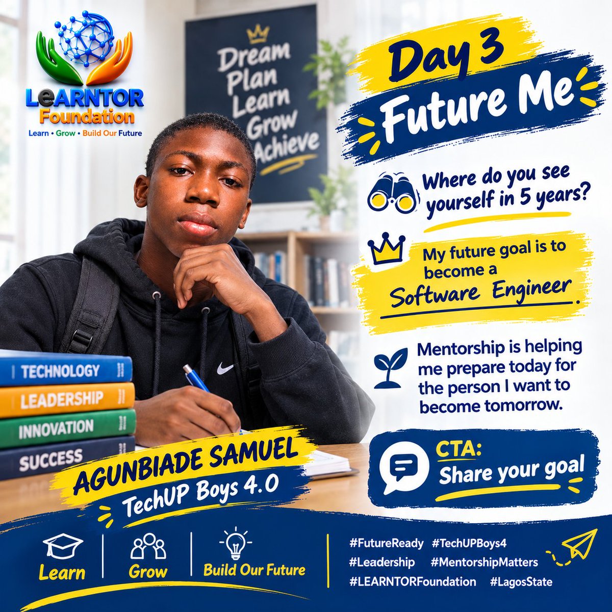 SamuelOkikkvt3's tweet photo. #LEARNTORFOUDATION
#MercyGeorgeIgbafe
#TechUpBoys
#YesToTechNoToCrime https://t.co/d2KEDq3ys0