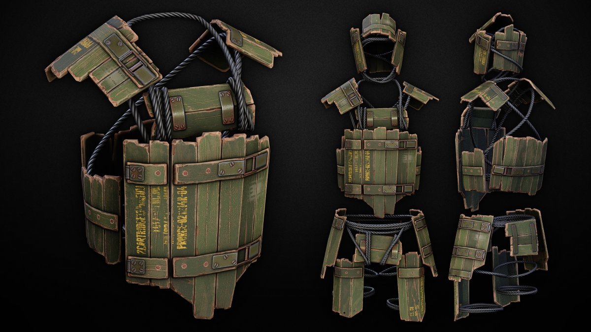 YuwiGoat's tweet photo. hi, forgot to post this last week-

me and @Graphyyy_ made the Military Crate Wood Armor for @playrust! we really hope u like it :3

upvote here: https://t.co/lqS7QDQyFK https://t.co/KQEr2D3rJs