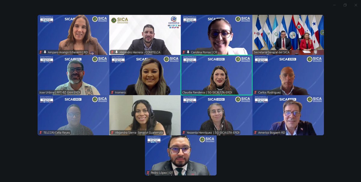 sg_sica's tweet photo. Este día, el Grupo Ad Hoc de la Estrategia Regional Digital del #SICA realizó una sesión de trabajo para dar seguimiento a las prioridades de la agenda de transformación digital de la #RegiónSICA y fortalecer su contribución a la #IntegraciónRegional.

Durante el encuentro, la Secretaria General del #SICA, Embajadora Lina Eugenia Ajoy Rojas (@AjoyLina), destacó la transformación digital como un eje estratégico para impulsar el desarrollo regional, mejorar los servicios para la ciudadanía, ampliar las oportunidades económicas y fortalecer la institucionalidad.

En este marco, invitó a seguir consolidando los acuerdos y avances técnicos para ampliar progresivamente su impacto y sus beneficios para la región. Asimismo, reafirmó el compromiso de la SG-SICA de acompañar esta agenda, promoviendo una mayor articulación entre los países, las instancias del Sistema y los socios para el desarrollo en torno a prioridades compartidas.

#TransformaciónDigitalSICA #ERDI #IntegraciónRegional