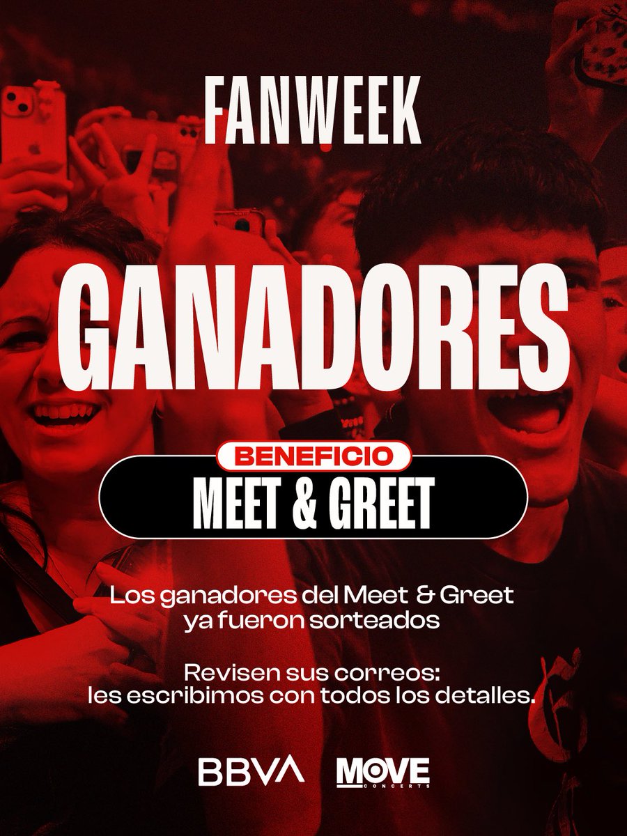 moveconcertsarg's tweet photo. Fanweek: ganadores de Meet &amp; Greet 👇🏻 https://t.co/VeTe5UAei4
