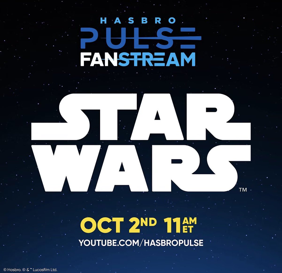 yak_face's tweet photo. Hasbro Pulse has announced a Star Wars Fanstream for Friday, Oct 2 at 11am ET via YouTube #hasbro #starwarsblackseries #vintagecollection #kenner #starwars https://t.co/XPd6xJvxnV