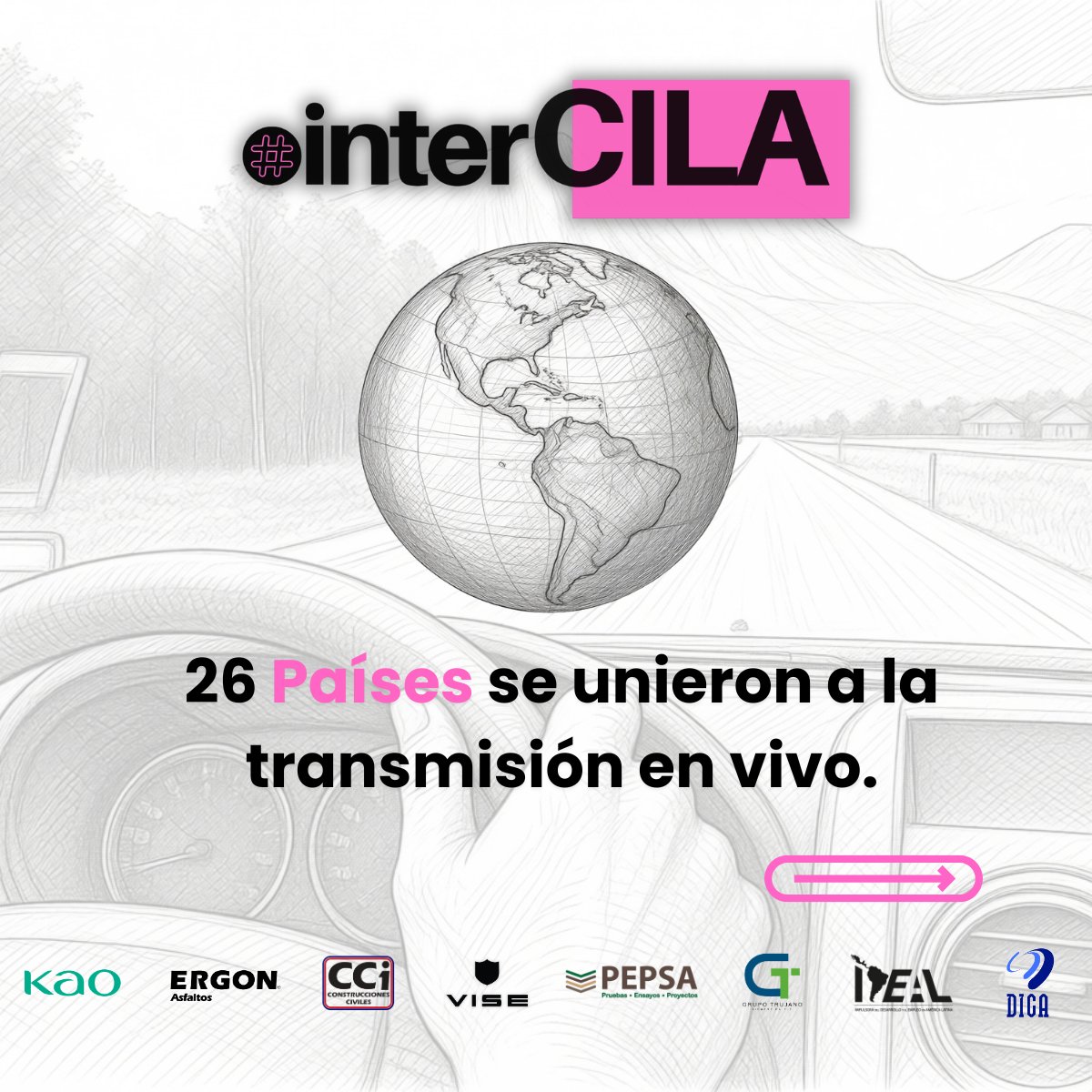 itafec_mx's tweet photo. 📊 ¡Un éxito rotundo! Así cerramos el #InterCILA 2026:

🌍 26 países conectados   
💻 +1,200 registros en línea   
👀 +1,600 vistas de streaming   
⏱️ +1,100 h. de contenido reproducido   

¡Gracias por hacer historia con nosotros en este formato híbrido! 🛣️✨ @Itafec @interCILA https://t.co/BU0VxrWhYj