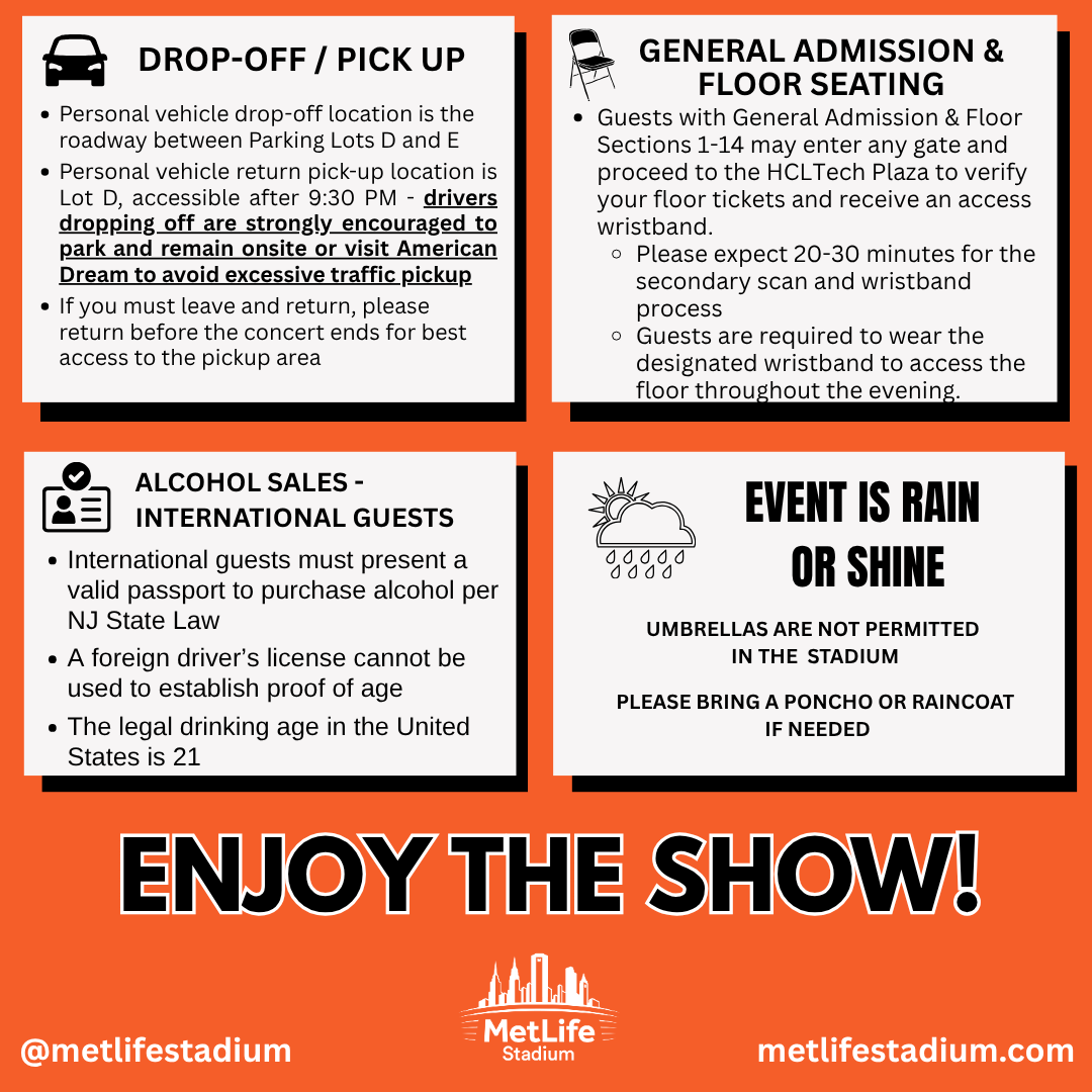 MetLifeStadium's tweet photo. Coming to the AC/DC POWER UP Tour? Let's get ready to rock! Here’s all you need to know before you go! 🎸 🔥 

ℹ️ https://t.co/MiUPwO8C2k https://t.co/VmCbTM7uFc
