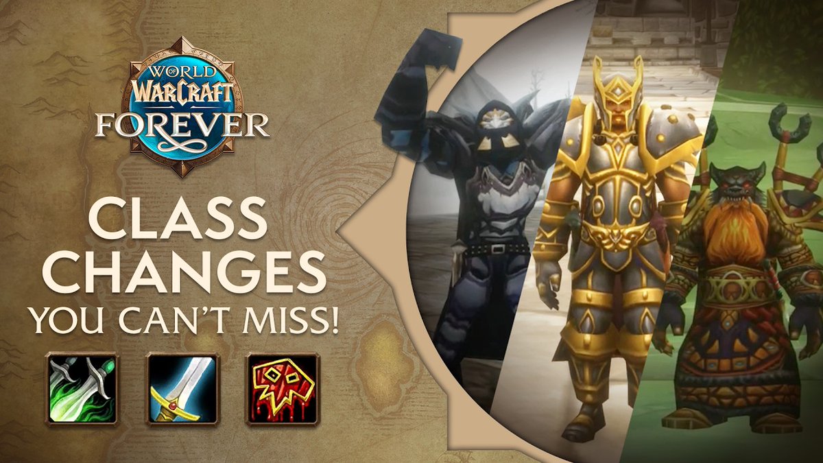 icyveins's tweet photo. Better Rage generation, more  out of stealth options. portable totems and much more!

Warriors, Shamans and Rogues get a class change overview video for WoW Forever, with new abilities, talent changes, and more!

⚖ https://t.co/3pcARGpL37

#Warcraft #WoWForever https://t.co/NClU4K5Tps